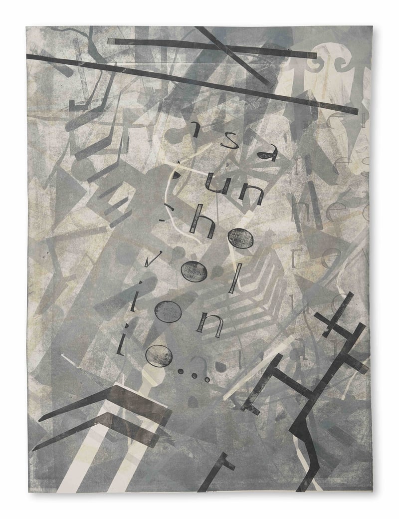Urban Layers Text (mono print)