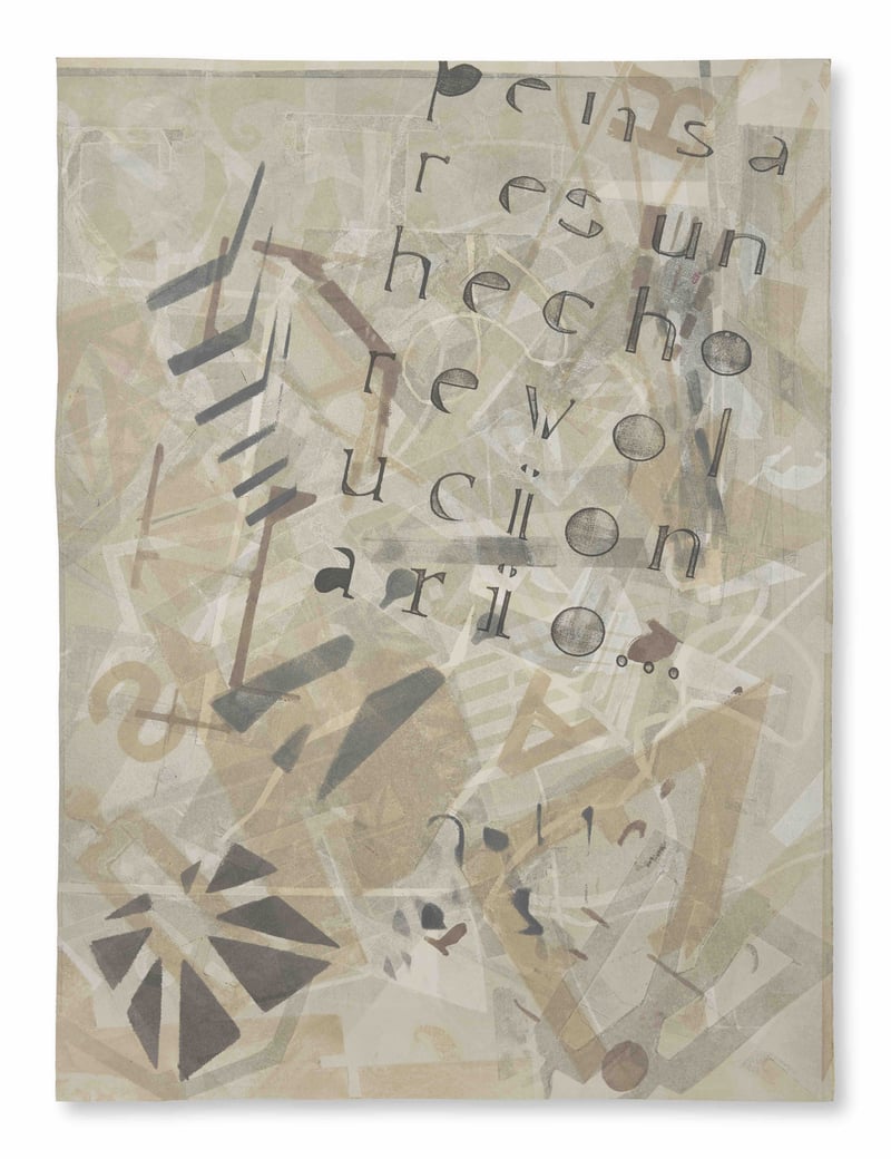 Urban Layers Text III (mono print)