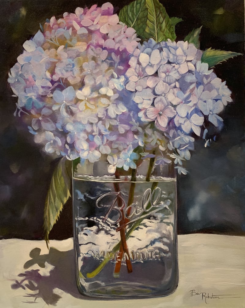 Hydrangea Jar