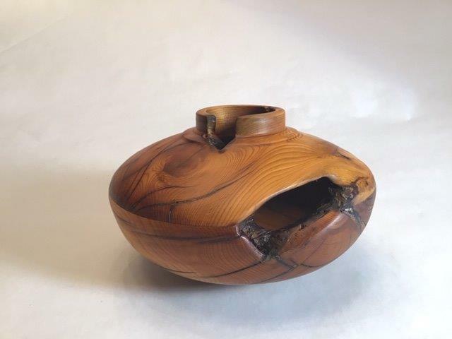 Live Edge Yew Vase