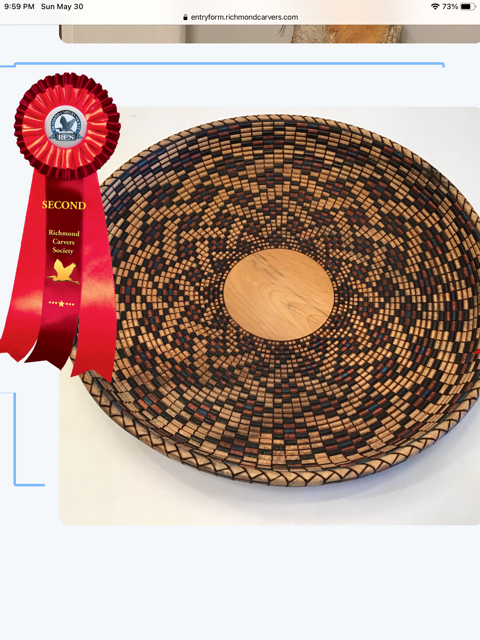 Maple wood turned Basket Illusion
