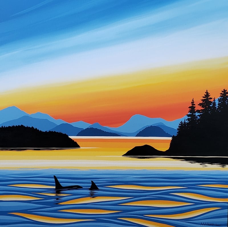 Sunset Orcas
