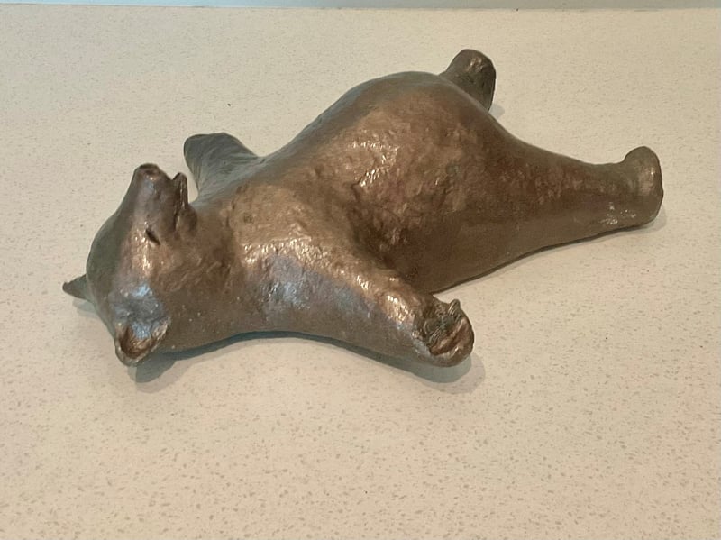Small Savasana Bear with Butterfly