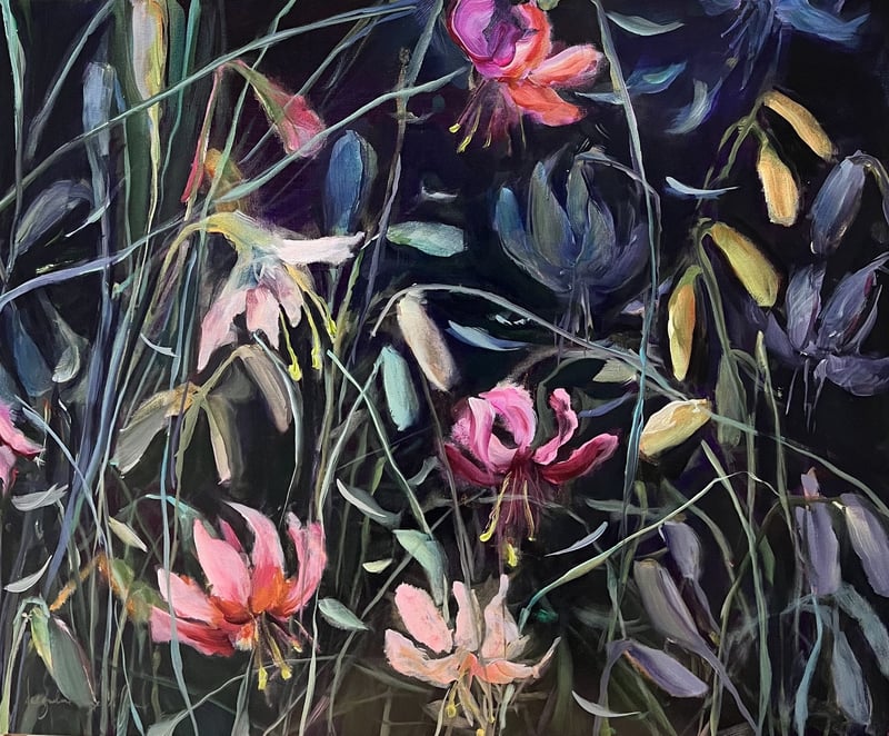 Lilies Dance at Night
