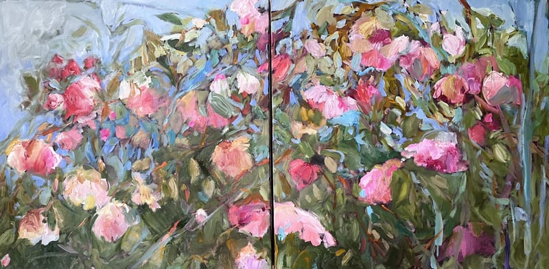 A Blushing Display (Diptych)