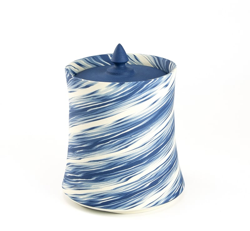Neriage Lidded Jar