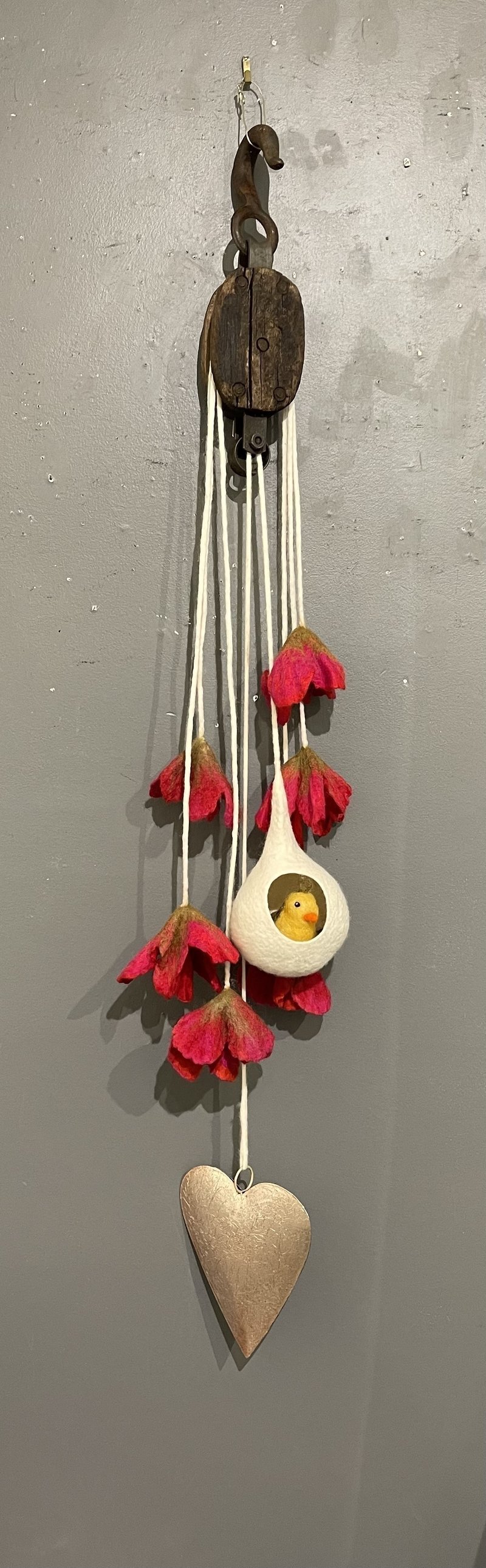 Bird and Heart Pulley