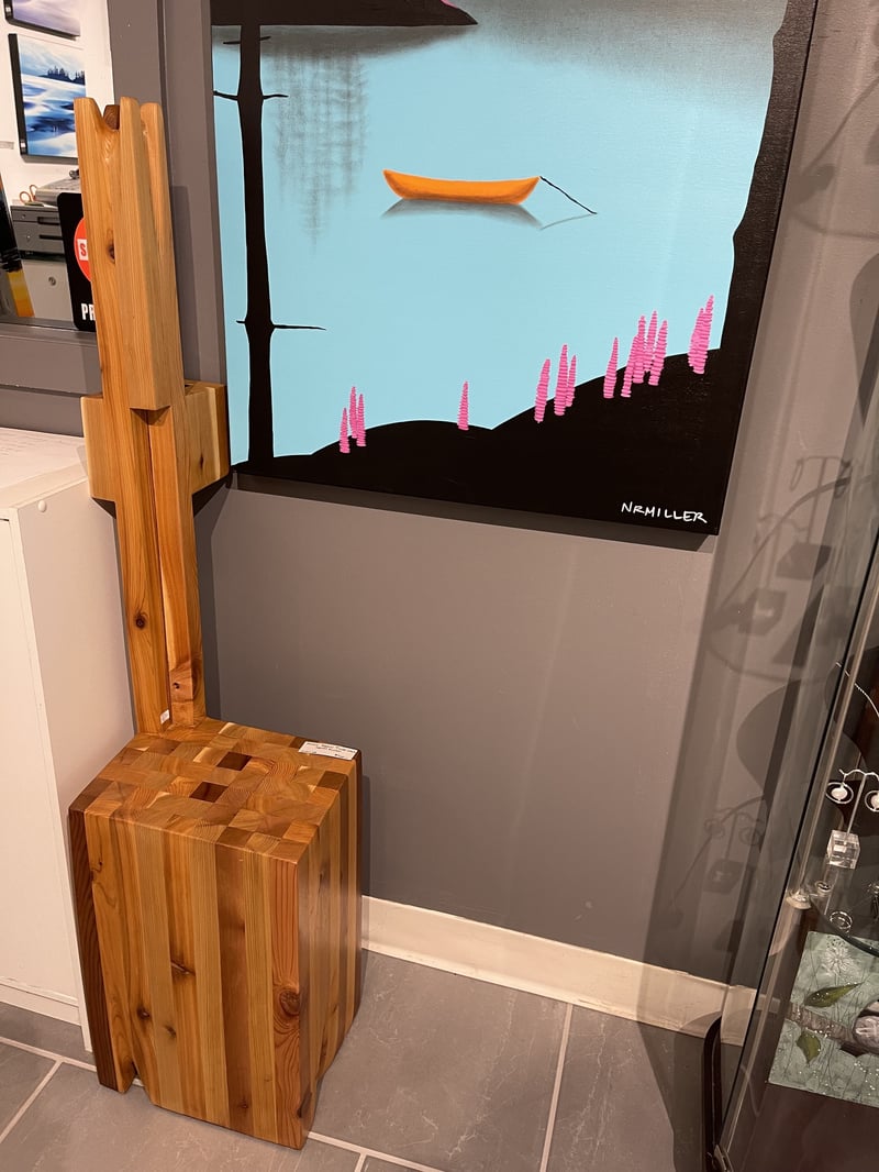 Small Cedar Bench w/coat rack