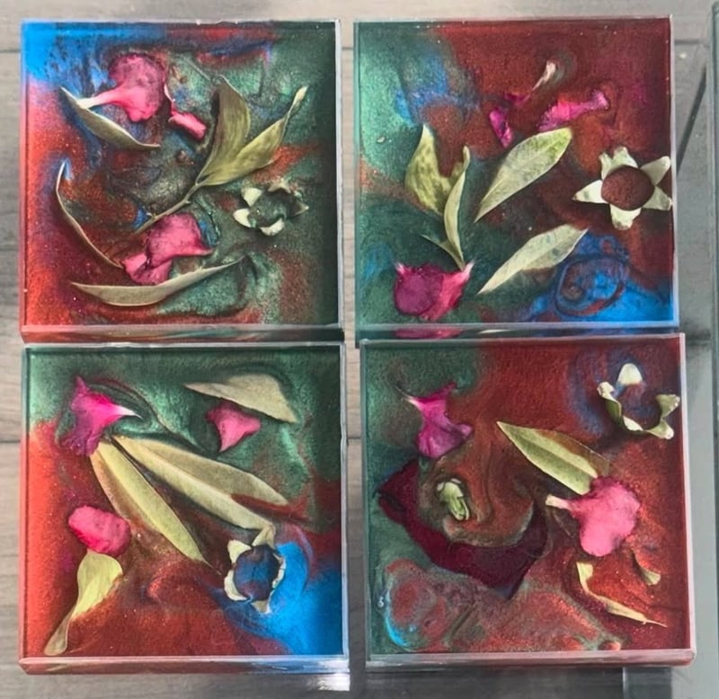 Velvet Thicket Coaster Set (4)