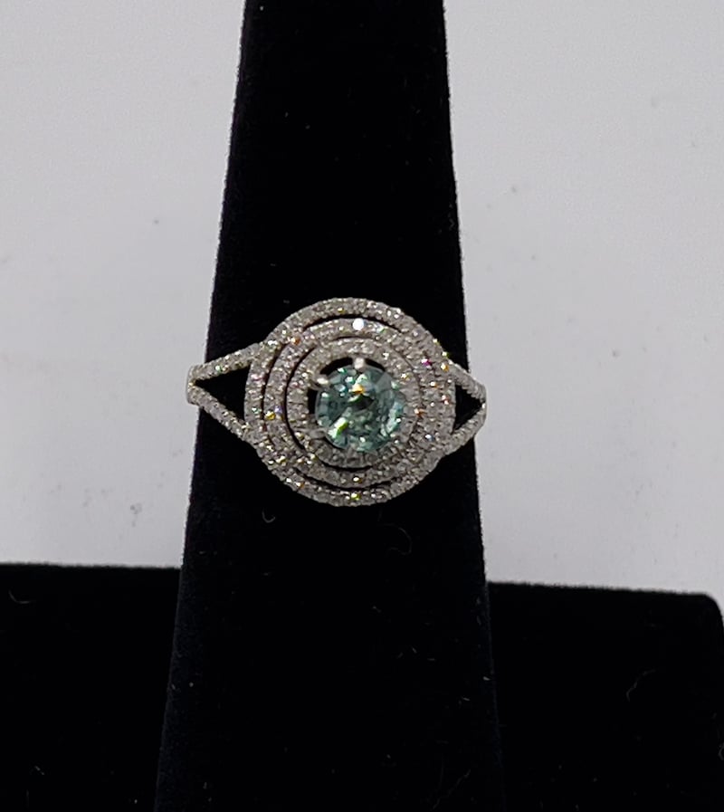 Paraiba Tourmaline and Diamond Ring