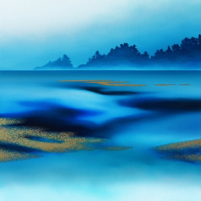 Blue and Gold Island Evening