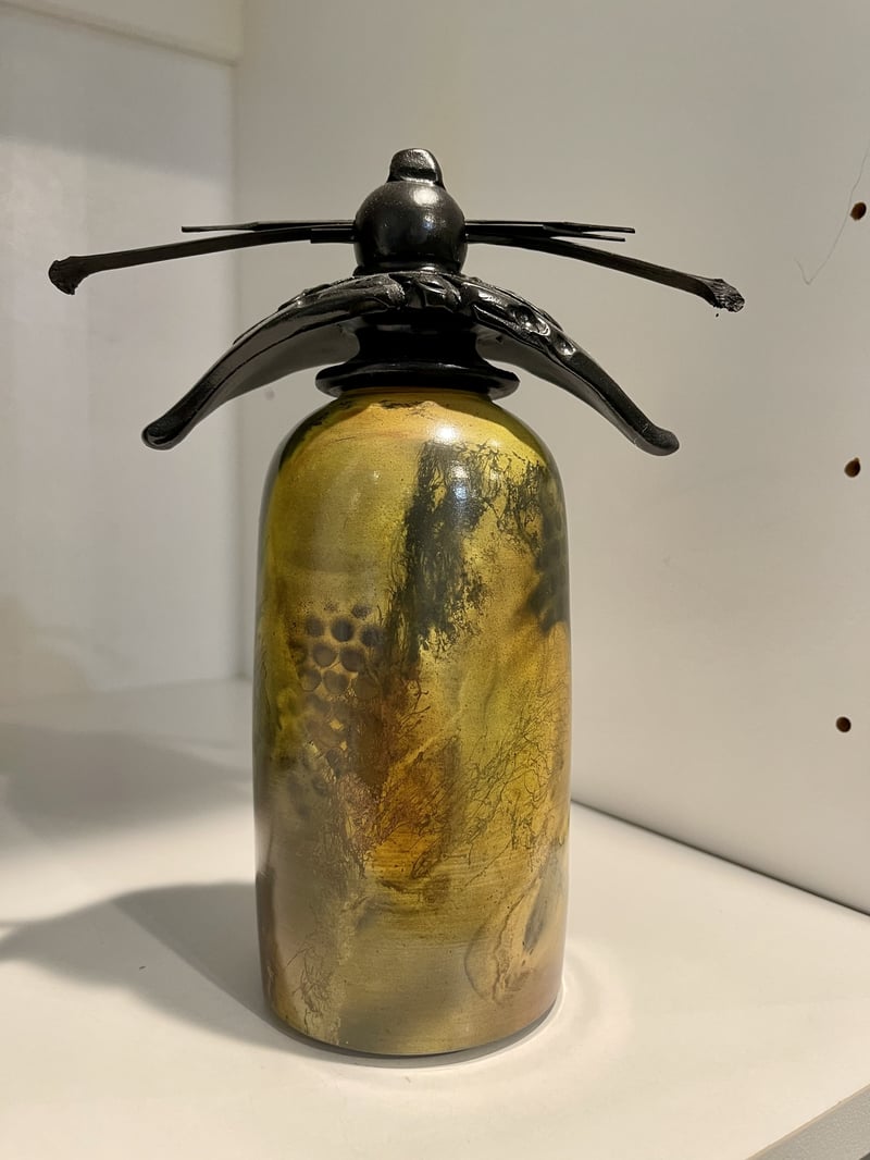 Small Thin Vase with Top