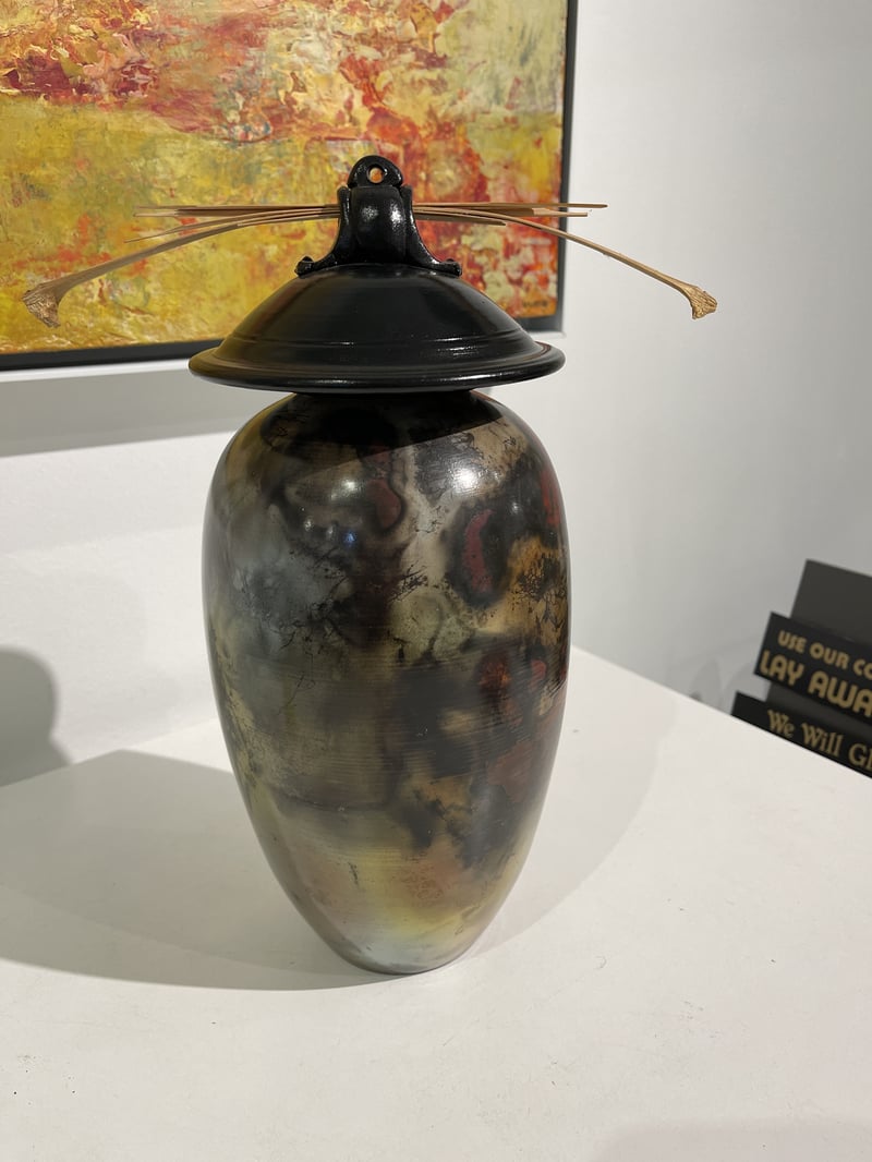 Medium Tall Vase with Lid