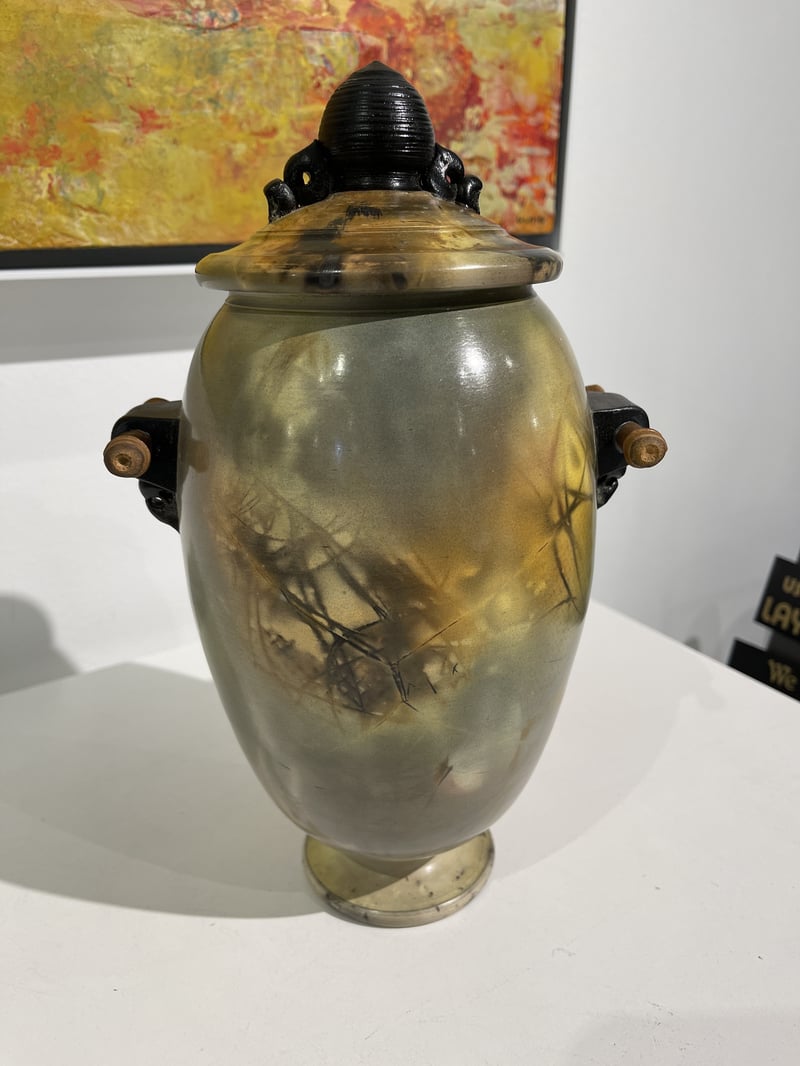 Tall Urn with Bamboo Inserts