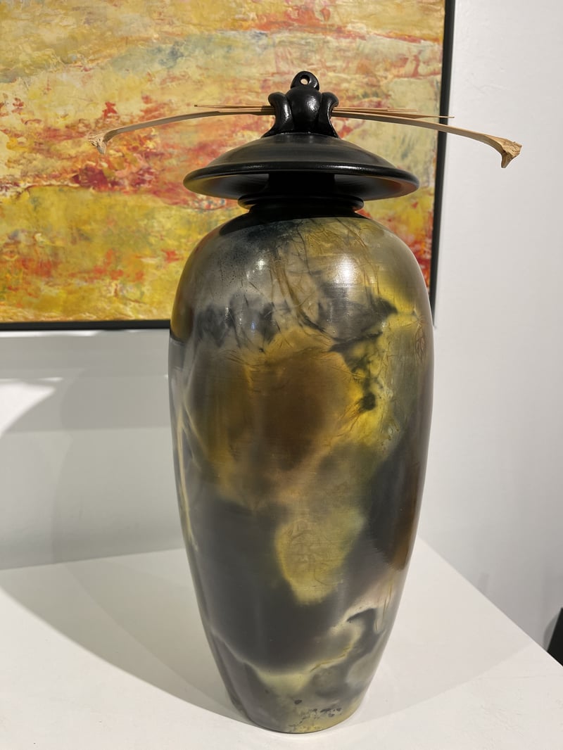 Tall Vase with Lid